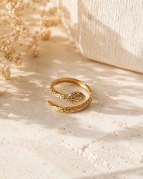 bague serpent doré bague acier motif serpent bohm paris