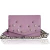 sac en cuir fait main marque eco responsable Bonendis couleur lilas avec étoile fantaisie sur rabat