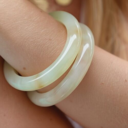 bracelet jonc résine blanc latté bijou mile mila