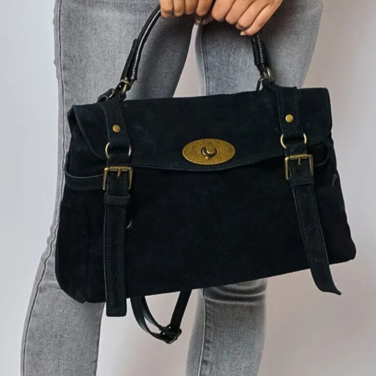 sac à main daim noir