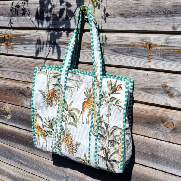 Cabas coton Green Palm