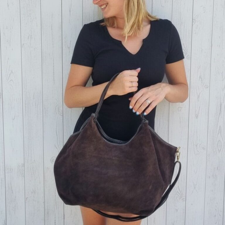 sac cabas daim format xl couleur café