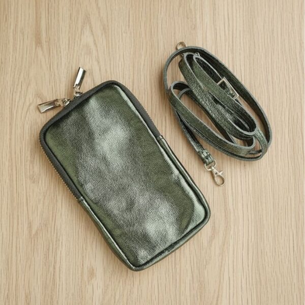 Pochette téléphone Lou kaki