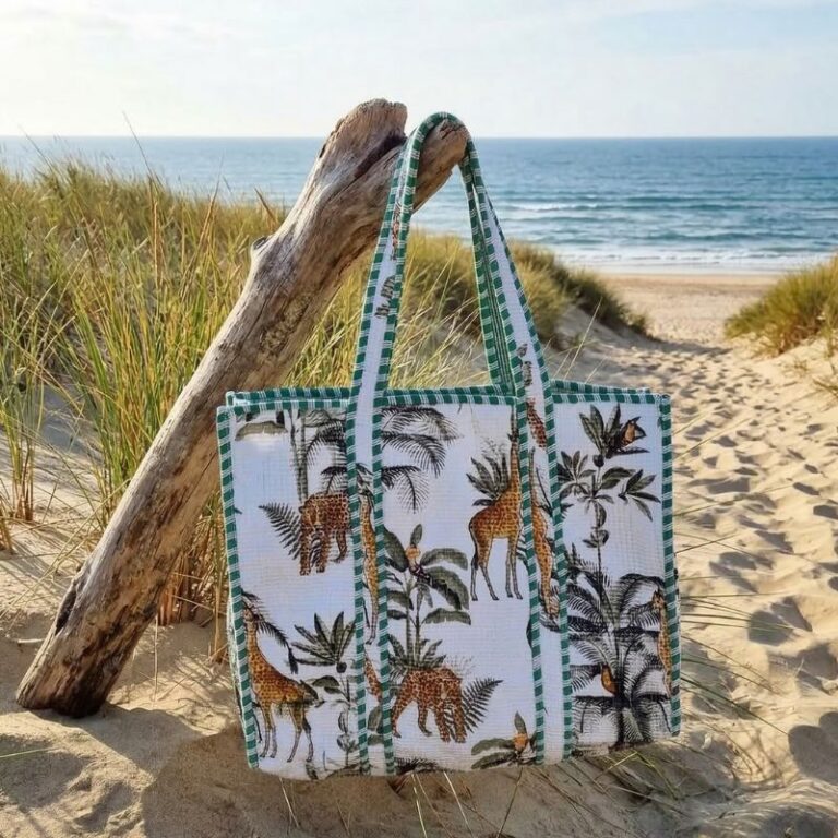 Cabas coton Green Palm