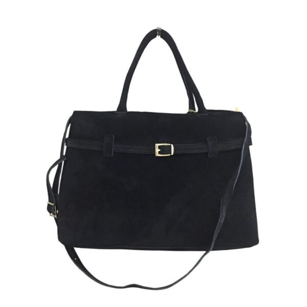 sac en daim ceinture fantaisie couleur noir