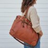 sac cuir vintage camel sac pour la fac ou le lycée format a4