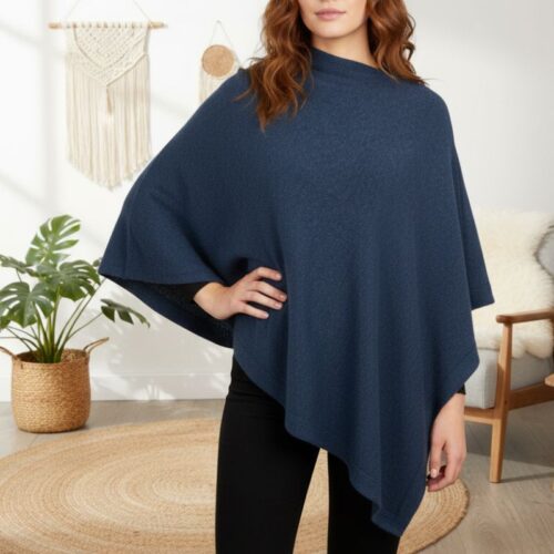 poncho laine mérinos et cachemire fabrication artisanale fait main en Italie