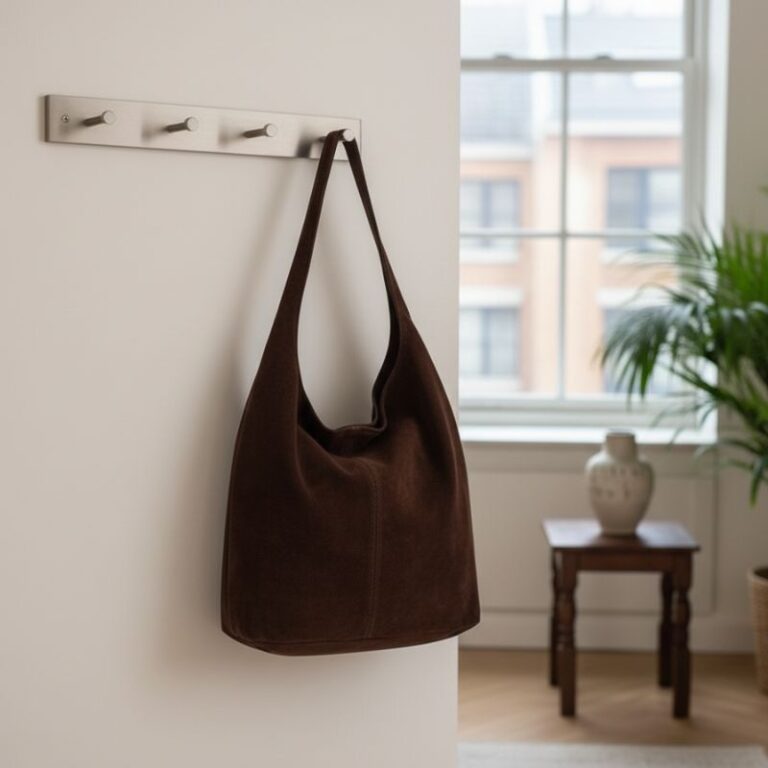 sac daim hobo couleur café