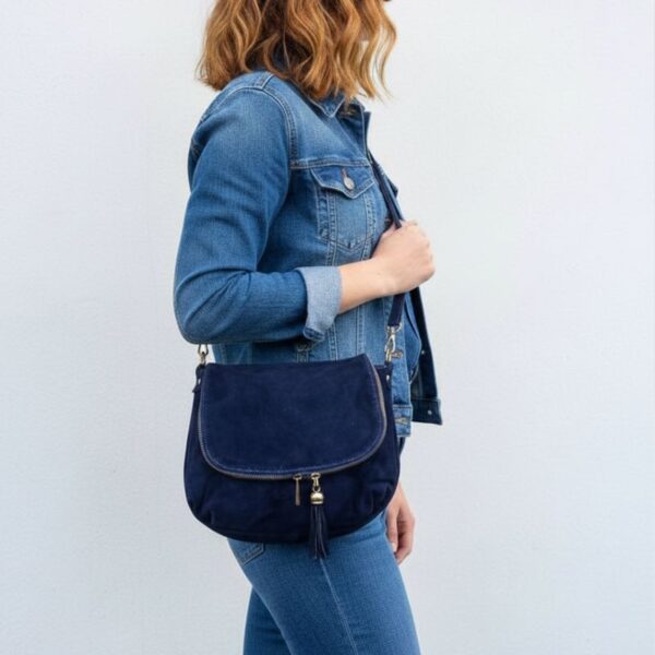 sac besace marine pour femme