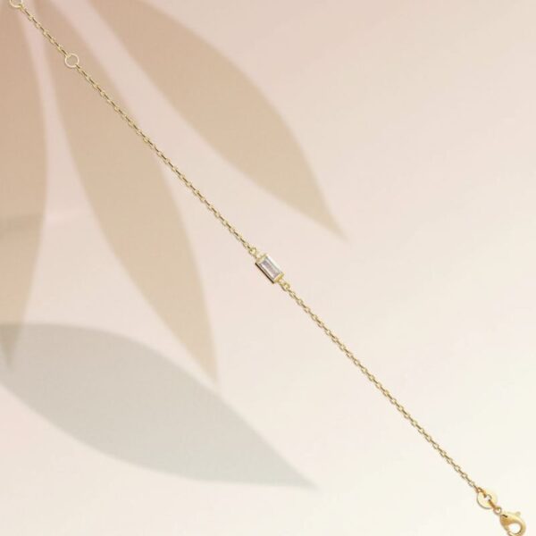 bracelet pour femme plaqué or 18 carats avec oxyde de zirconium