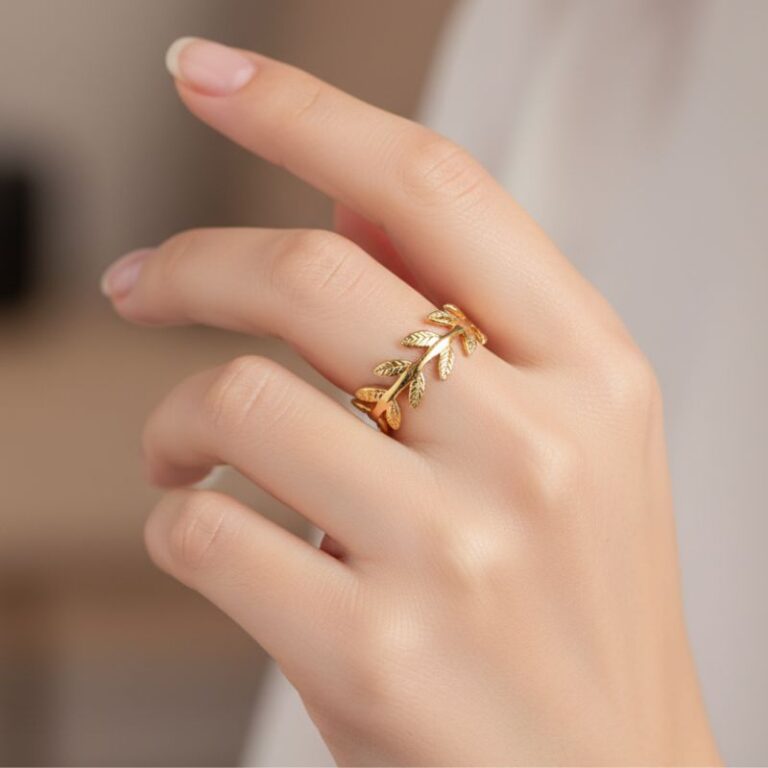 bague plaqué or 18 carats motif épi bijou intemporel et chic