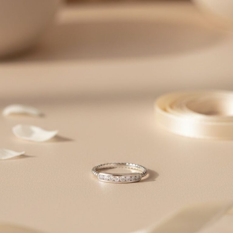 bague pour femme en argent 925 maille boule et zircon