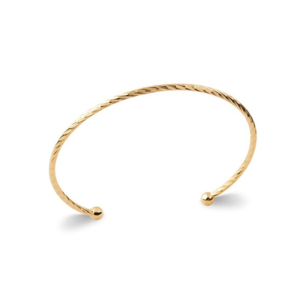 Jonc torsadé plaqué or