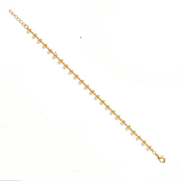 bracelet pour femme plaqué or 18 carats finement orné de pampilles étoiles