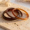 trio de bracelets résine ambré trio de bracelets résine ambré bijoux mile mila