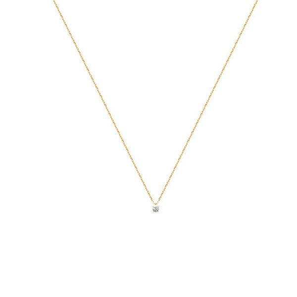 collier pour femme en plaqué or 18 carats pendentif délicat en oxyde de zirconium bijou intemporel