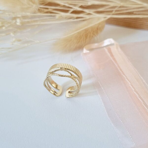 bague strié acier bohm paris