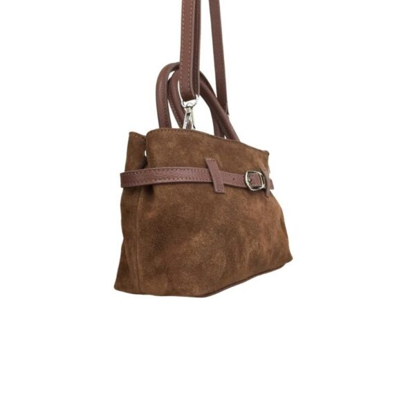 sac à main compact daim couleur brun