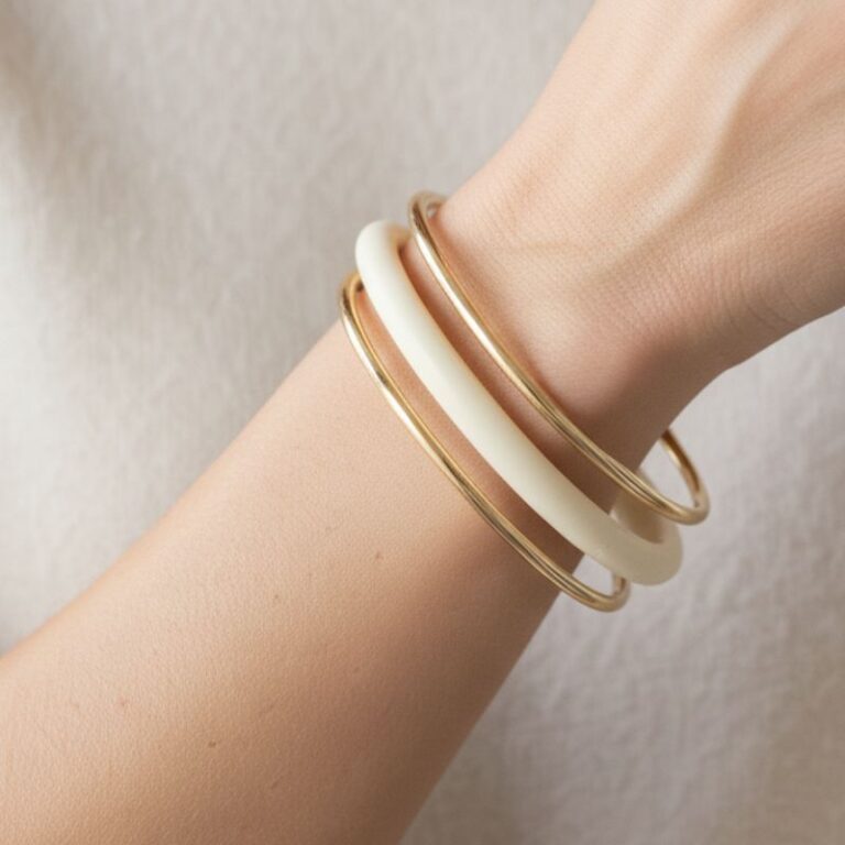 trio de bracelet jonc acier et résine bijou mile mila trio de bracelet jonc acier et résine bijou mile mila