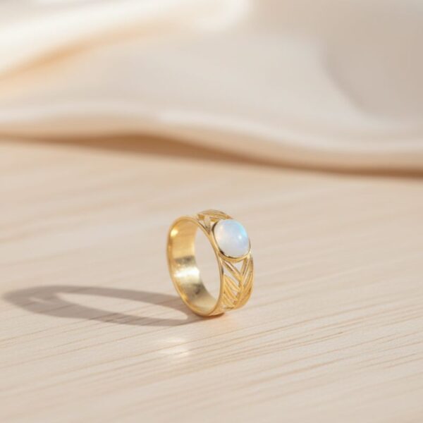 Bague plaqué or nacre