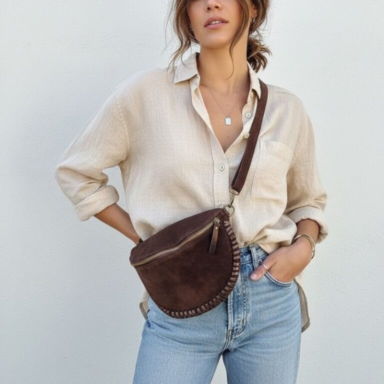 sac banane bi matière couleur choco