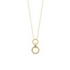 collier plaqué or pour femme pendentif double anneau
