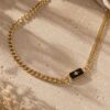 collier aliciane onyx collier aliciane onyx bijou asymétrique bohm paris