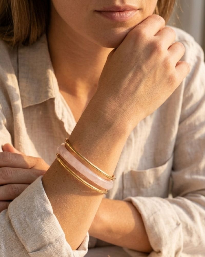 trio de bracelets acier & résine