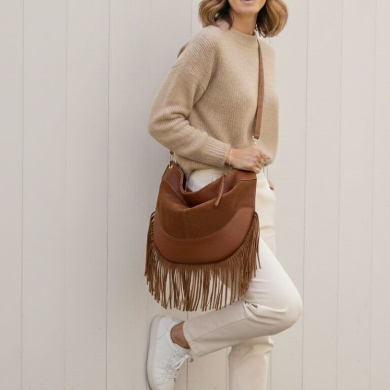 Sac bi matière cuir & daim Frida