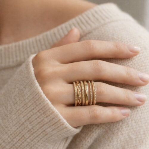 bague acier inoxydable multirang création Mile Mila Paris