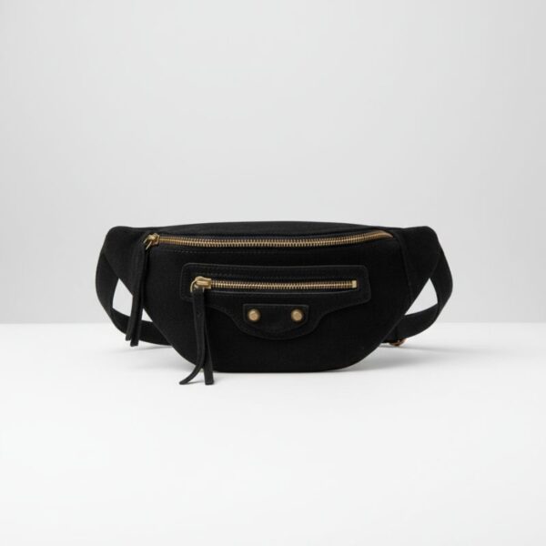 Sac banane Renata daim noir