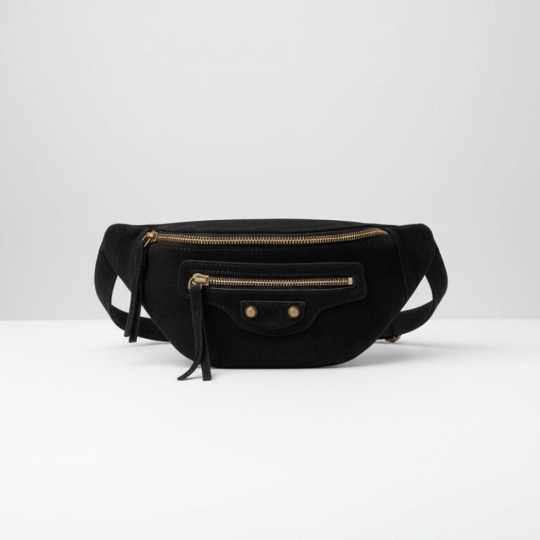 Sac banane Renata daim noir