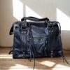 Sac Esprit cuir brossé noir