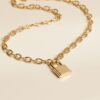 collier cadenas ras de cou en plaqué or 750/000 à maillons larges – bijou doré Zosha Collection