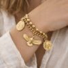 bracelet double rang en acier inoxydable breloque esprit western girl bracelet double rang en acier inoxydable breloque esprit western girl