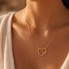 collier or 18 kt pendentif cœur bijou intemporel