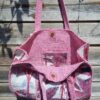 cabas coton matelassé rose imprimé palmiers sac d'été