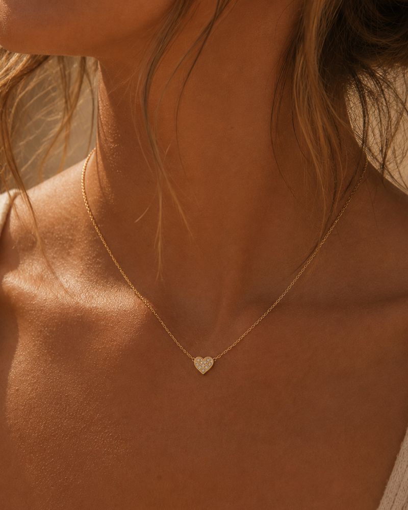 collier ras de cou carla cœur strass bohm paris