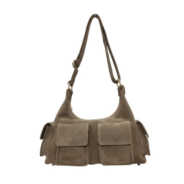 Sac en cuir suède multipoches Sienna