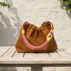 sac cuir plissa
