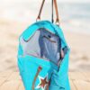 sac cabas de plage xl bleu caraïbes