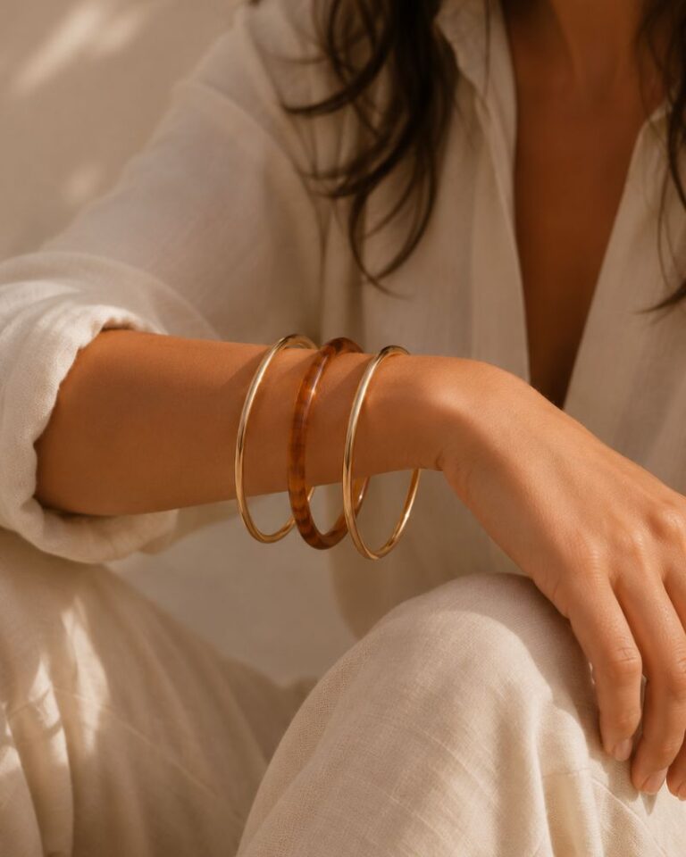 trio de bracelets joncs trio de bracelets joncs mile mila bijoux acier et résine